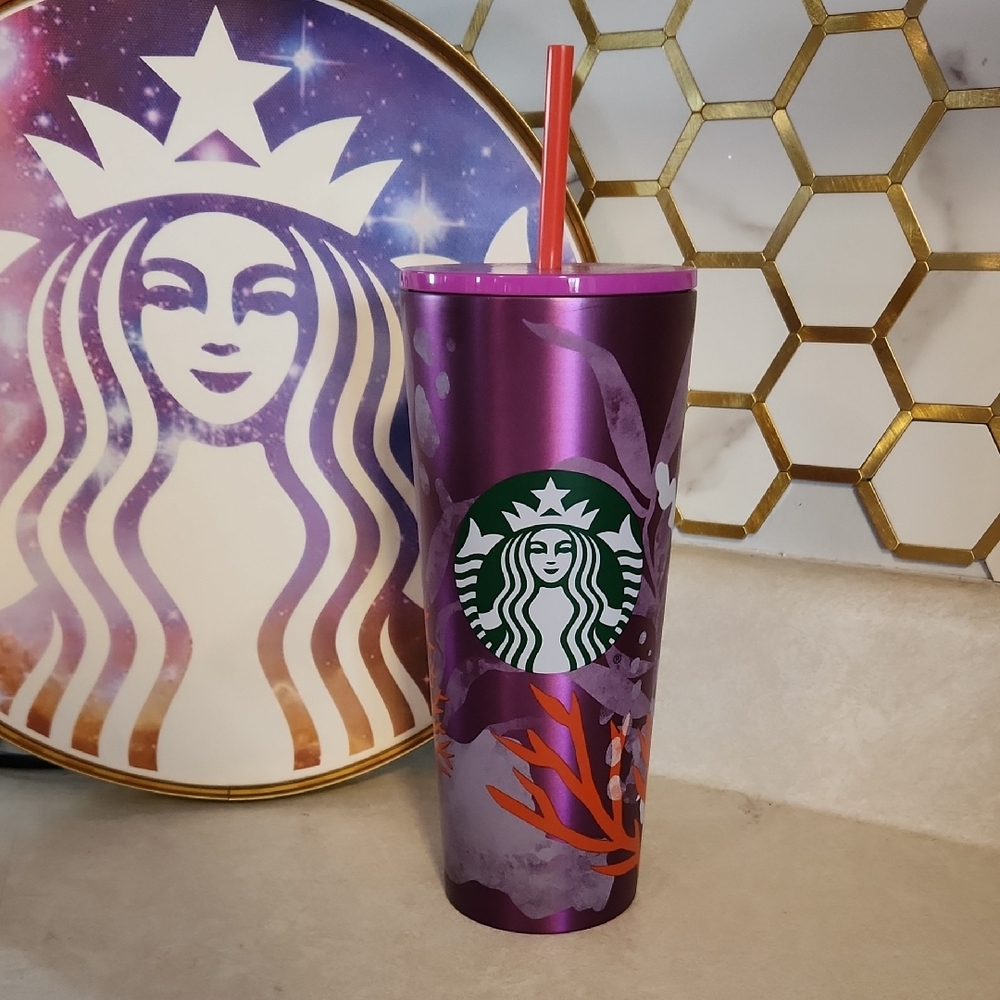 Starbucks Purple Stainless Steel Under The Sea Tumbler - New W/ Tag